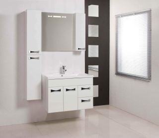 Зеркальный шкаф Акватон Диор правосторонний 80см белый 1A168002DR01R